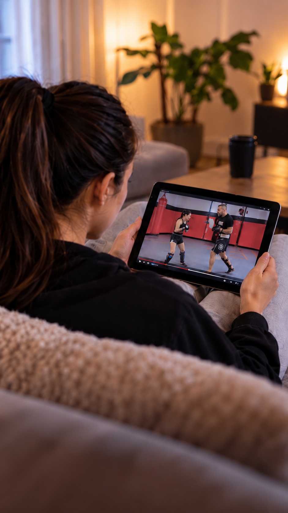 Cozy Boxing Training on a Tablet